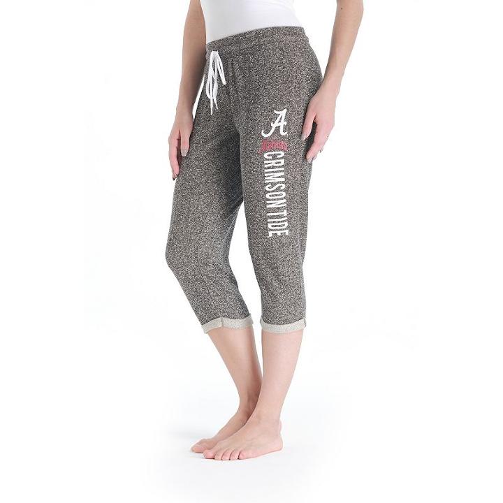 Women's College Concepts Alabama Crimson Tide Turf Knit Capris, Size: Large, Grey Other