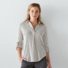 Women's Sonoma Goods For Life&trade; High-low Striped Top, Size: Large, Black