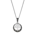 Tori Hill Sterling Silver Marcasite Tree Of Life Circle Pendant, Women's, Grey