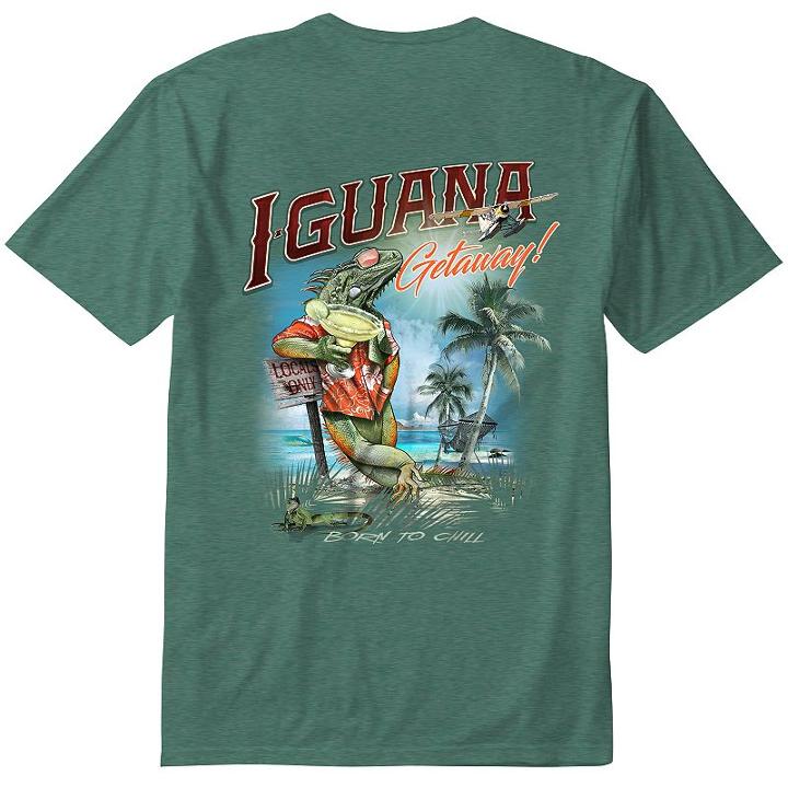 Big & Tall Newport Blue Iguana Getaway Tee, Men's, Size: L Tall, Green Oth