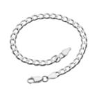Primrose 7-in. Sterling Silver Curb-link Bracelet, Women's, Size: 7, Grey