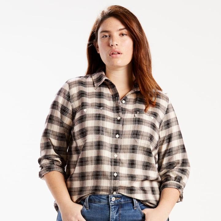 Plus Size Levi's Boyfriend Shirt, Women's, Size: 2xl, Natural