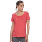 Women's Nike Swoosh Short Sleeve Graphic Tee, Size: Medium, Red Other