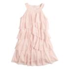 Girls 7-16 My Michelle Ruffled Corkscrew Dress, Size: 8, Med Pink