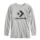 Boys 8-20 Converse Star Chevron Logo Long Sleeve Graphic Tee, Size: Xl, Grey