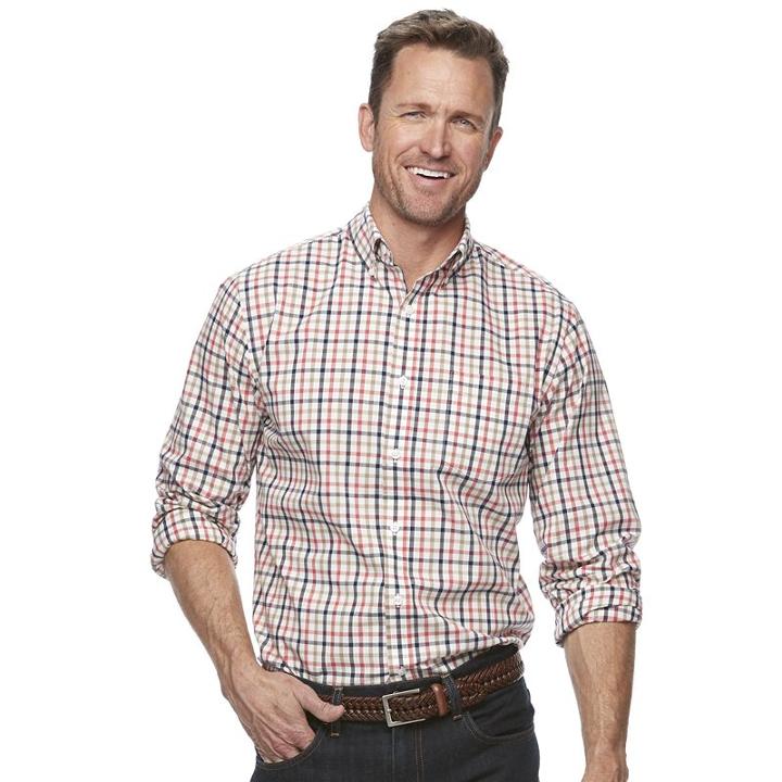 Men's Croft & Barrow&reg; True Comfort Classic-fit Stretch Button-down Shirt, Size: Xl, White Oth