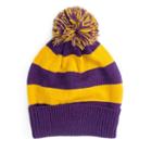 Muk Luks Game Day Striped Beanie, Women's, Purple