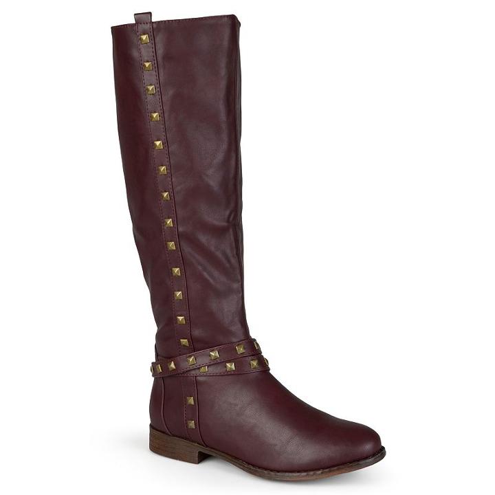 Journee Collection Chillum Women's Studded Tall Boots, Girl's, Size: 7, Red