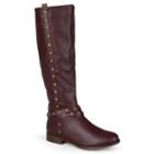 Journee Collection Chillum Women's Studded Tall Boots, Girl's, Size: 7, Red