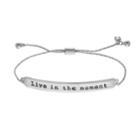Live In The Moment Adjustable Bracelet, Women's, Silver