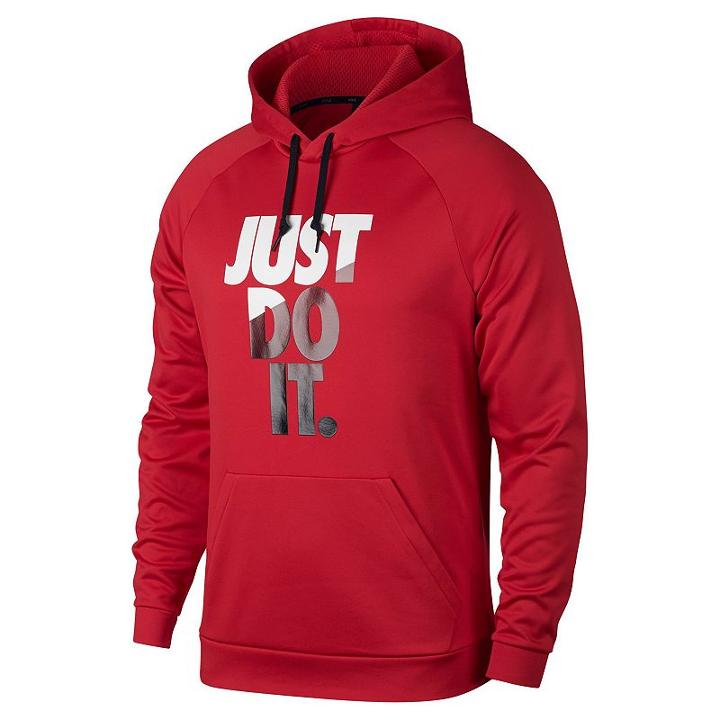 Men's Nike Just Do It Therma Hoodie, Size: Xxl, Dark Pink