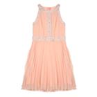 Girls 7-16 Iz Amy Byer Lace Trim Pleated Skirt Dress, Size: 10, Light Pink