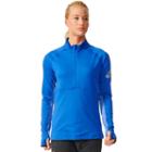 Women's Adidas Quarter Zip Jacket, Size: Xl, Turquoise/blue (turq/aqua)