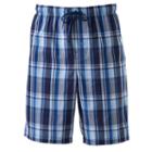Men's Croft & Barrow&reg; True Comfort Stretch Sleep Shorts, Size: Medium, Dark Blue
