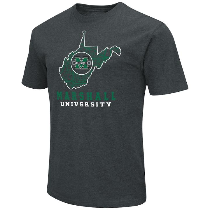 Men's Marshall Thundering Herd State Tee, Size: Small, Dark Green