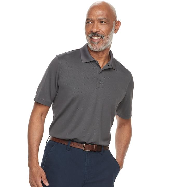 Men's Croft & Barrow&reg; Classic-fit Performance Polo, Size: Large, Dark Grey