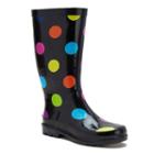 Sugar Raffle Women's Waterproof Rain Boots, Girl's, Size: 7, Black