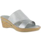 Tuscany By Easy Street Adagio Women's Wedge Sandals, Size: 8.5 Wide, Silver