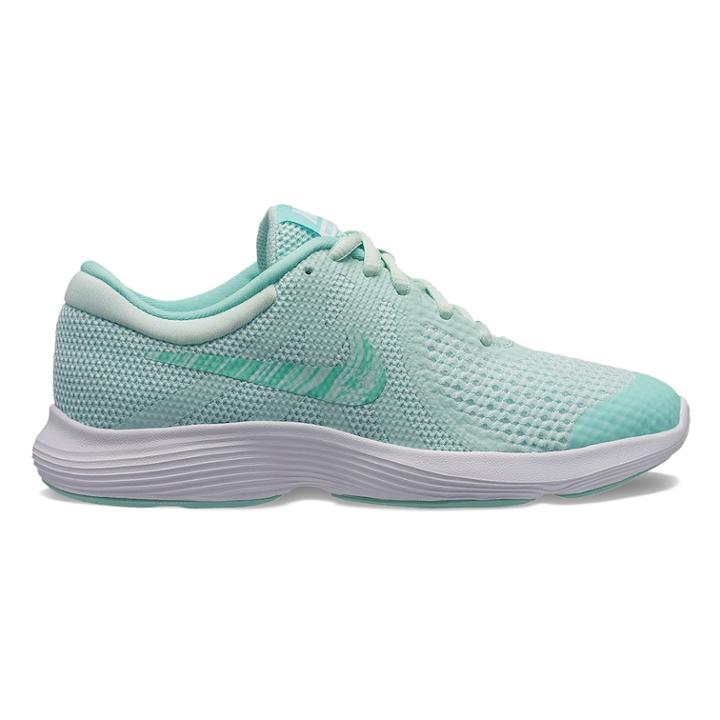 Nike Revolution 4 Grade School Girls' Sneakers, Size: 7, Green