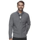 Men's Croft & Barrow&reg; True Comfort Classic-fit Full-zip Sweater, Size: Xl, Black
