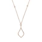 White Topaz 18k Rose Gold Over Silver Teardrop Pendant Necklace, Women's, Size: 18