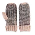 Madden Nyc Women's Lined Spectrum Knit Mittens, Med Pink
