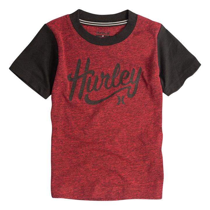 Toddler Boy Hurley Logo Ringer Graphic Tee, Size: 2t, Dark Red