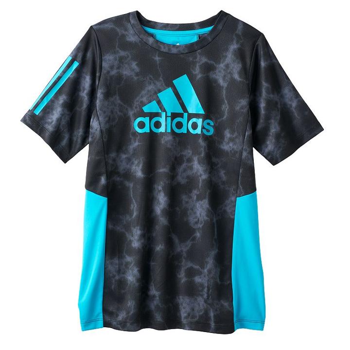 Boys 8-20 Adidas Smoke Screen Training Tee, Boy's, Size: Small, Black