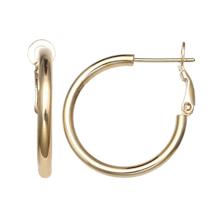 Primrose 14k Gold Over Silver Tube Hoop Earrings, Women's