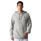 Men's Adidas Pique Fleece Pullover, Size: Large, Med Grey