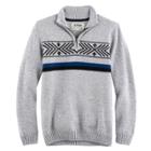 Boys 8-20 Urban Pipeline&reg; Regular-fit Geometric Quarter-zip Pullover, Size: Small, Grey Other