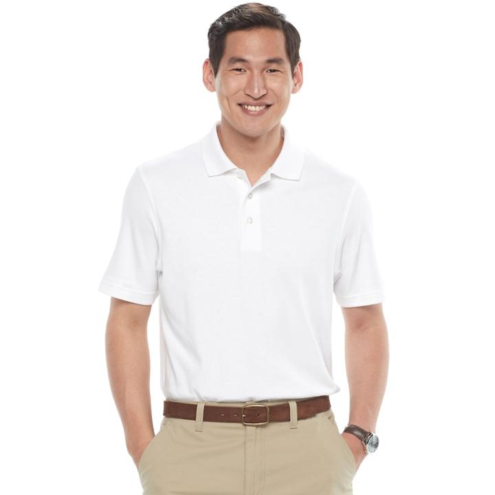 Men's Croft & Barrow&reg; Signature Interlock Polo, Size: Xl, White