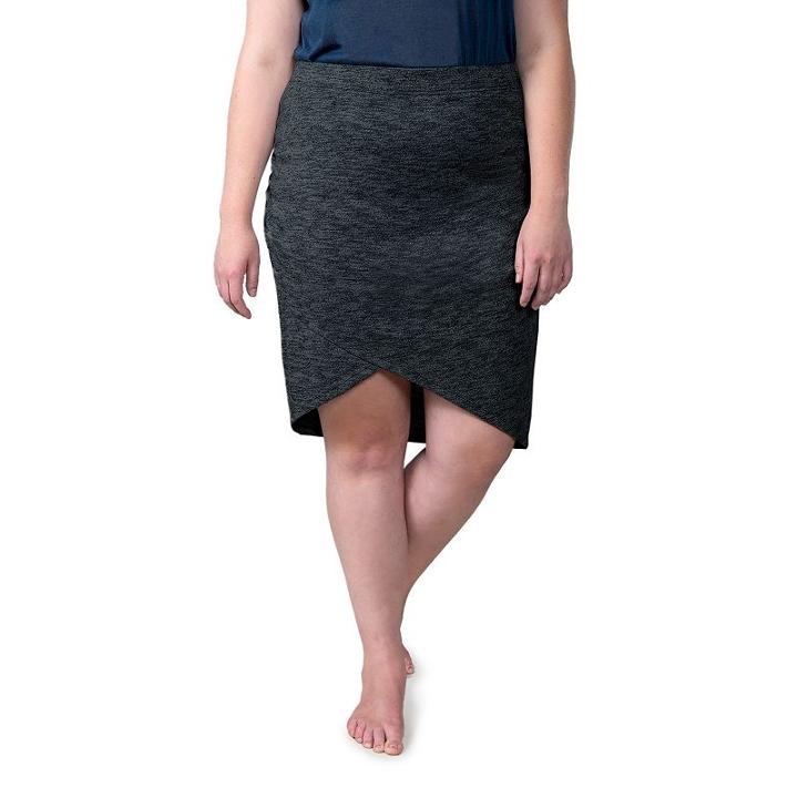Plus Size Soybu Wren Asymmetrical Skirt, Women's, Size: 1xl, Black