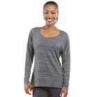 Women's Balance Collection Sparrow High-low Long Sleeve Tee, Size: Medium, Med Grey