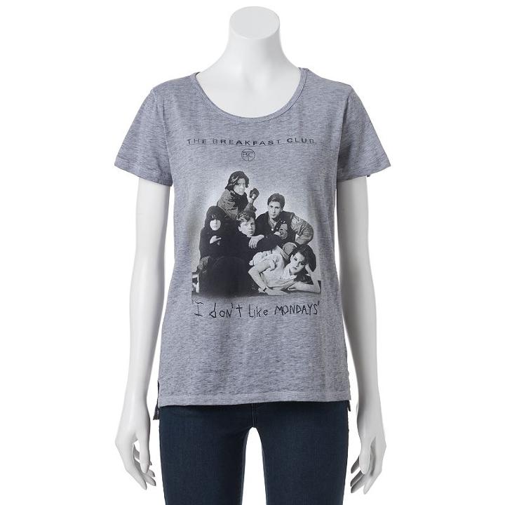 Juniors' The Breakfast Club I Don't Like Mondays Graphic Tee, Girl's, Size: Large, Med Grey