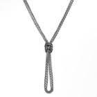 Jet Mesh Knot Lariat Necklace, Adult Unisex, Multicolor