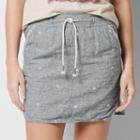 Women's Sonoma Goods For Life&trade; Embroidered Linen Blend Skirt, Size: 16, Grey