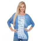 Women's White Mark Dolman Tunic, Size: Small, Med Blue