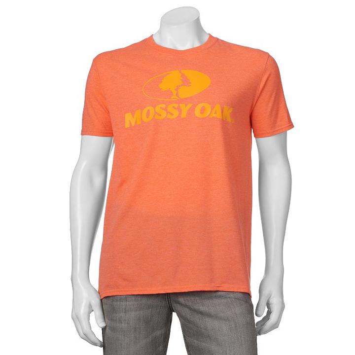 Men's Mossy Oak Logo Tee, Size: Small, Orange