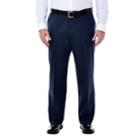 Big & Tall Haggar Premium Stretch No-iron Khaki Flat-front Pants, Men's, Size: 46x38, Dark Blue