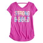 Girls 7-16 So&reg; Back-strap Performance Tee, Size: 7-8, Brt Purple