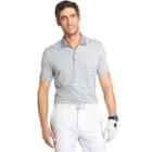 Men's Izod Classic-fit Striped Stretch Performance Golf Polo, Size: Xxl, Med Grey