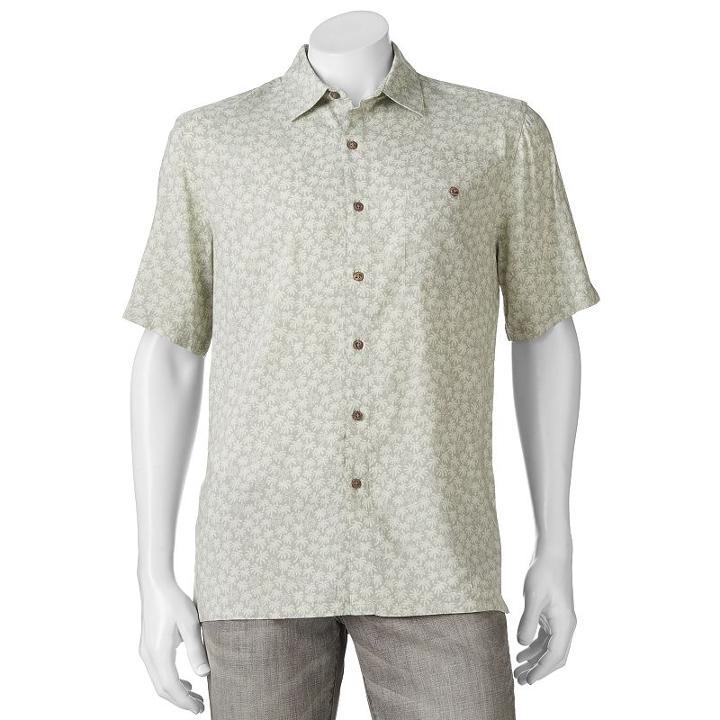 Men's Batik Bay Classic-fit Button-down Shirt, Size: Xl, Green Oth