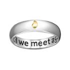 Sterling Silver Two Tone Until We Meet Again Memorial Ring, Adult Unisex, Size: 7, Grey