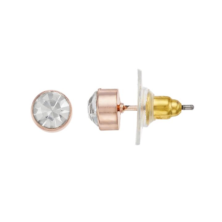 Lc Lauren Conrad Simulated Crystal Nickel Free Solitaire Stud Earrings, Women's, Light Pink
