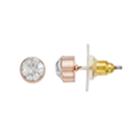 Lc Lauren Conrad Simulated Crystal Nickel Free Solitaire Stud Earrings, Women's, Light Pink