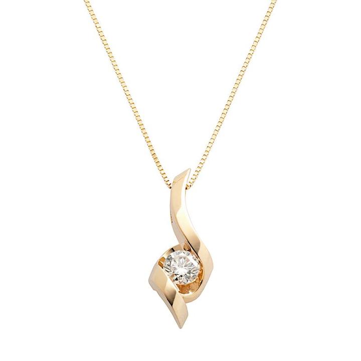Sirena Collection 14k Gold 1/3-ct. T.w. Diamond Pendant, Women's, Yellow