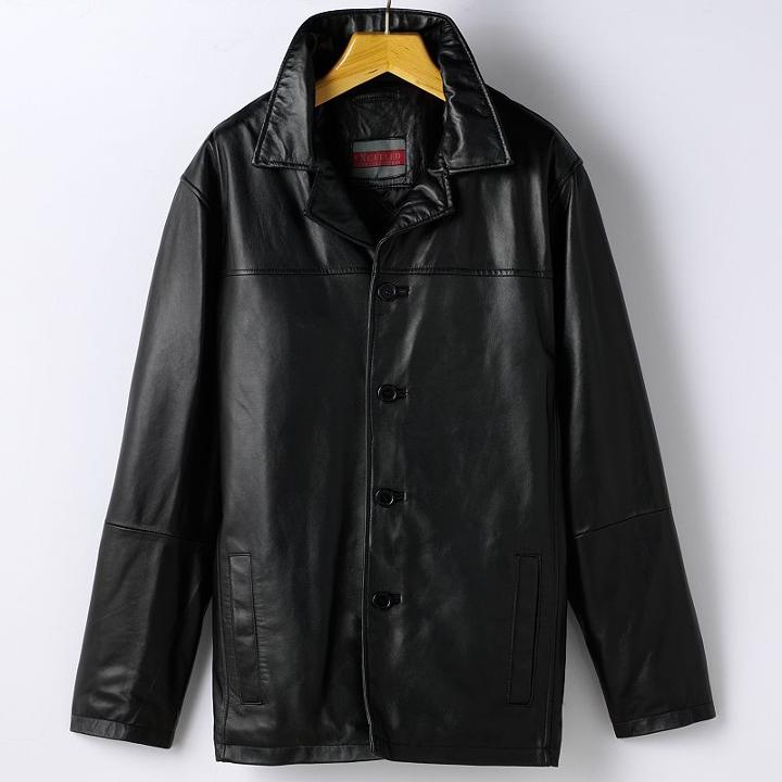 Big & Tall Excelled Leather Car Coat, Men's, Size: L Tall, Black