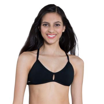 Women's Dolfin Keyhole Bikini Top, Size: Xl, Black