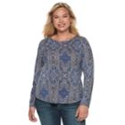 Plus Size Sonoma Goods For Life&trade; Essential Crewneck Tee, Women's, Size: 4xl, Dark Blue